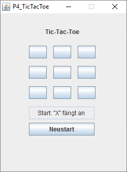 Oberfläche des Programms P4 beim Start