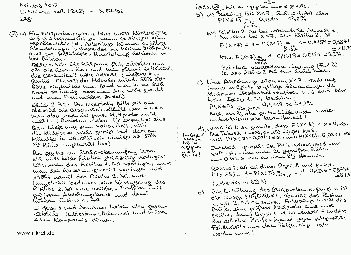 Lösung Seiten 1 und 2 (handschriftl.)